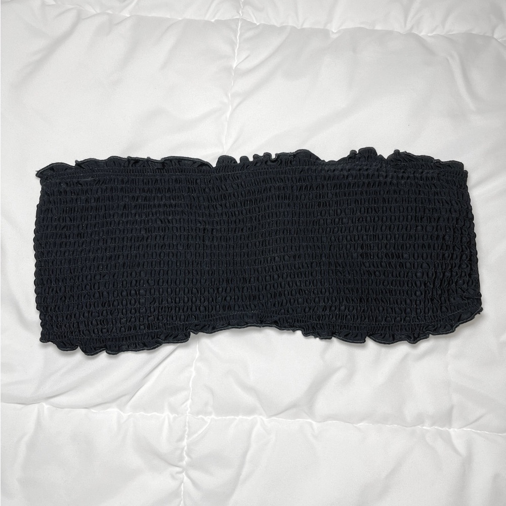 Hollister Smocked Bandeau Bikini Top With Removable Straps